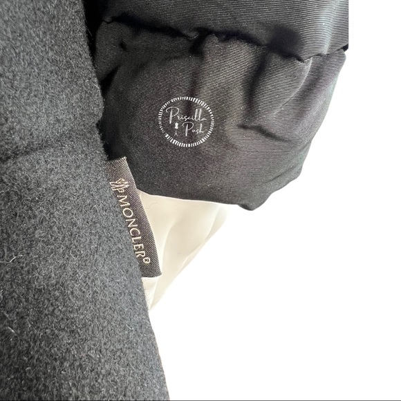 Moncler Rosier Black long Puffer Peplum Ruffle Hem - Picture 14 of 16